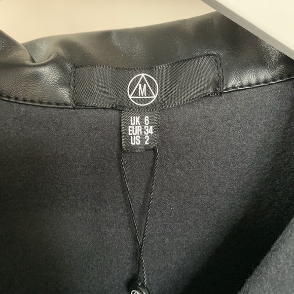 MISSGUIDED Faux Leather Shirt Dress in Black US 2 - Picture 8 of 9